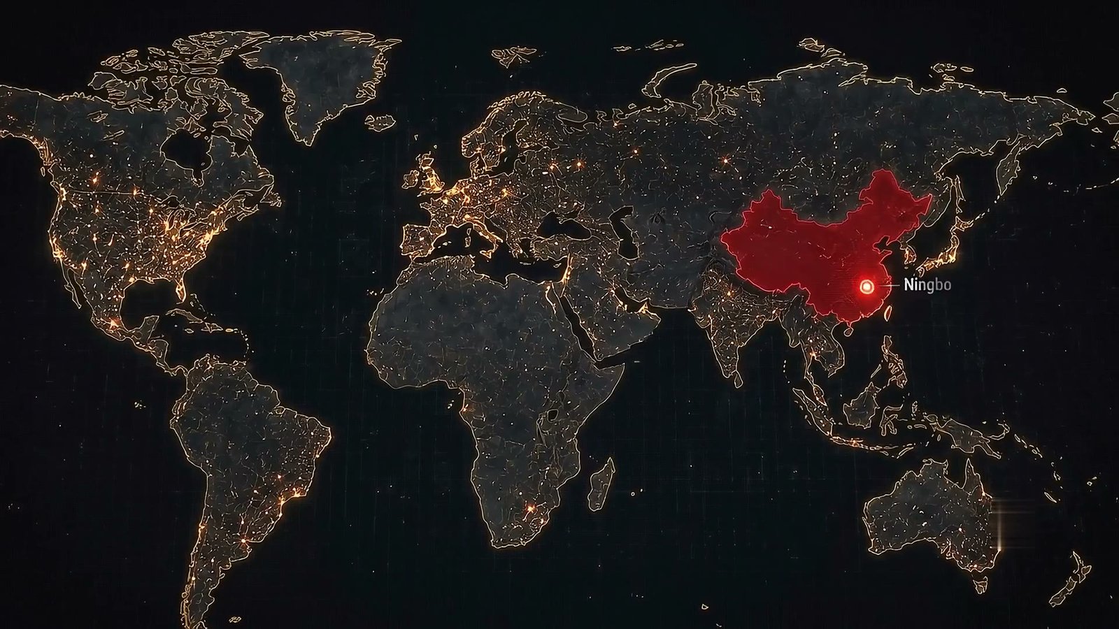 Global logistics route map from China